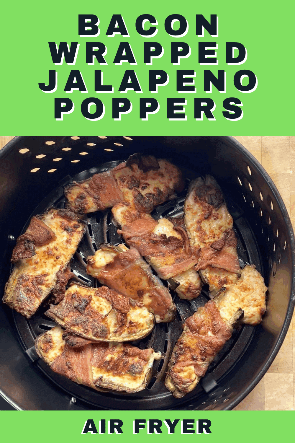 Top 20 air fry jalapeno poppers bacon 4 Air Fryer Bacon Wrapped Cream Cheese Jalapeño Poppers