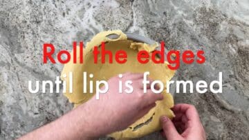 Roll edges of pie