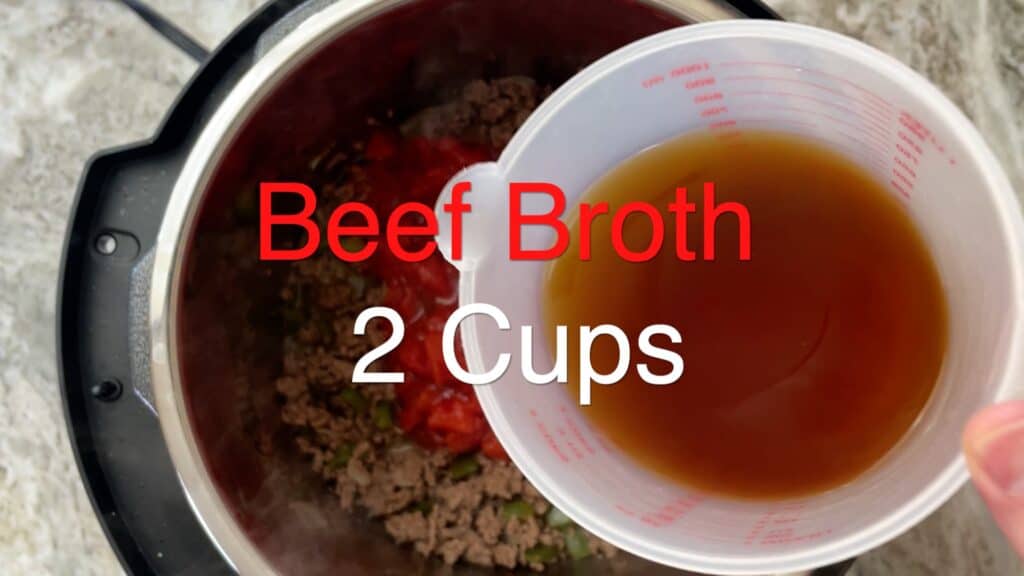 Instant Pot Chili beef broth