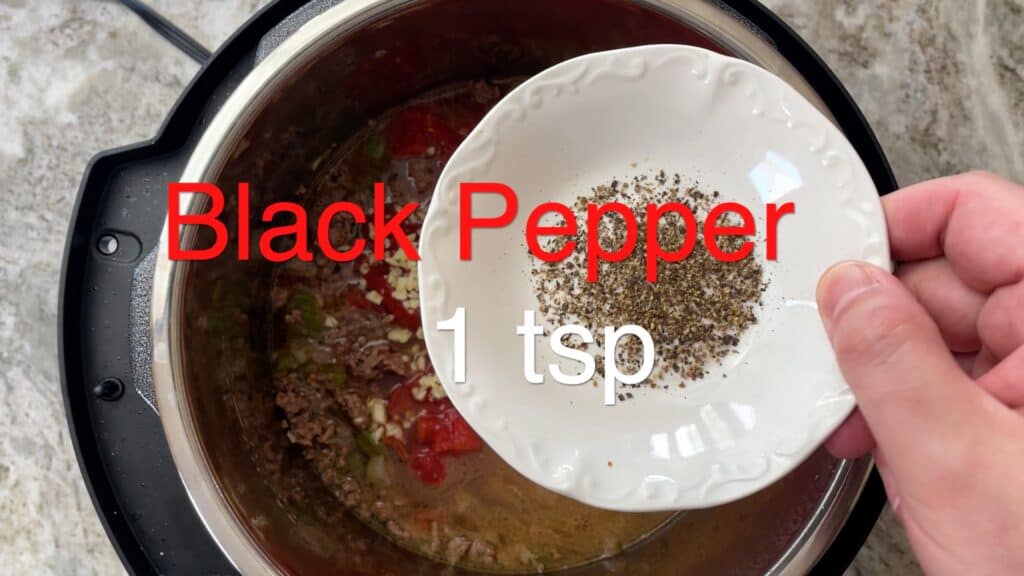 Instant Pot Chili black pepper