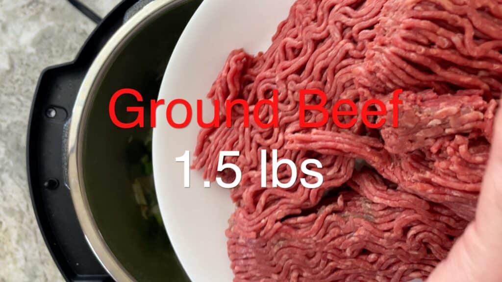 Instant Pot Chili adding ground beef