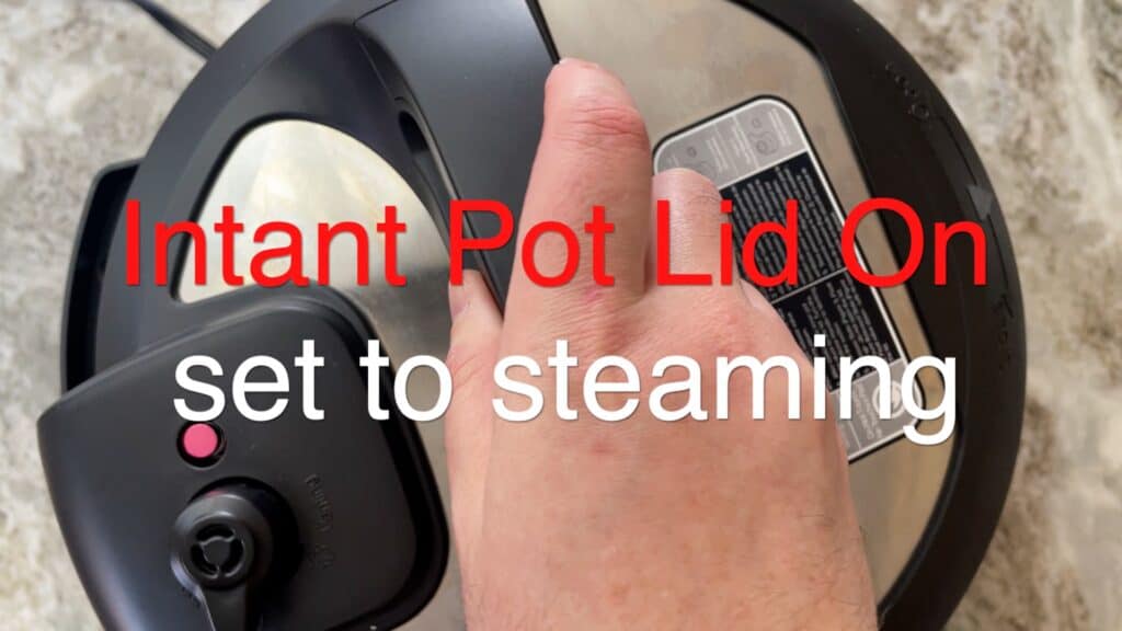 Instant Pot Chili lid on