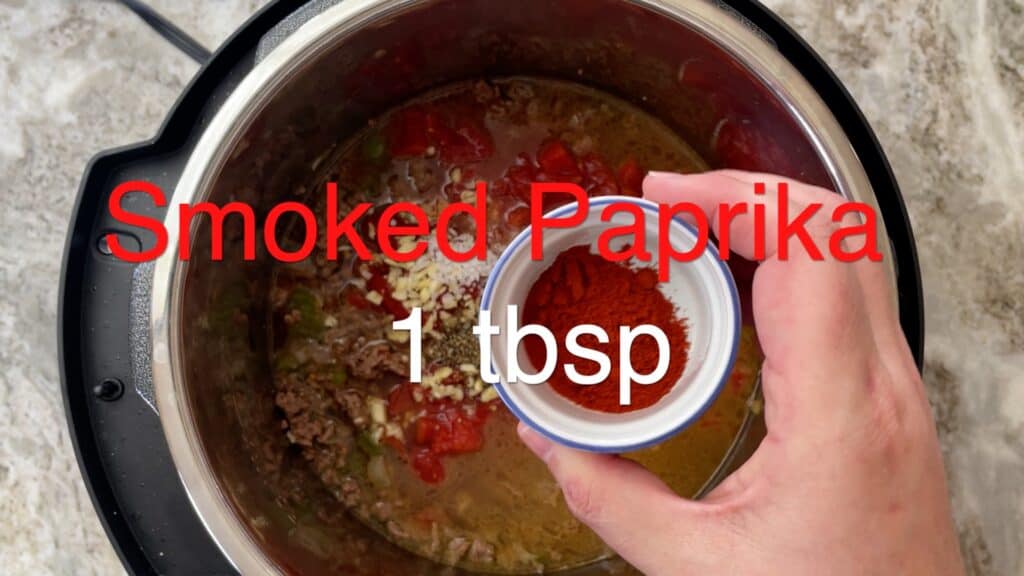 Instant Pot Chili add paprika