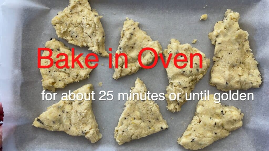 Bake scones in oven