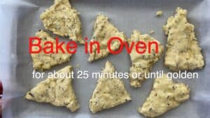 Bake scones in oven