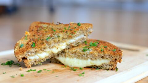 Air Fryer Low Carb Garlic Bread Grilled Cheese - I Hacked Diabetes