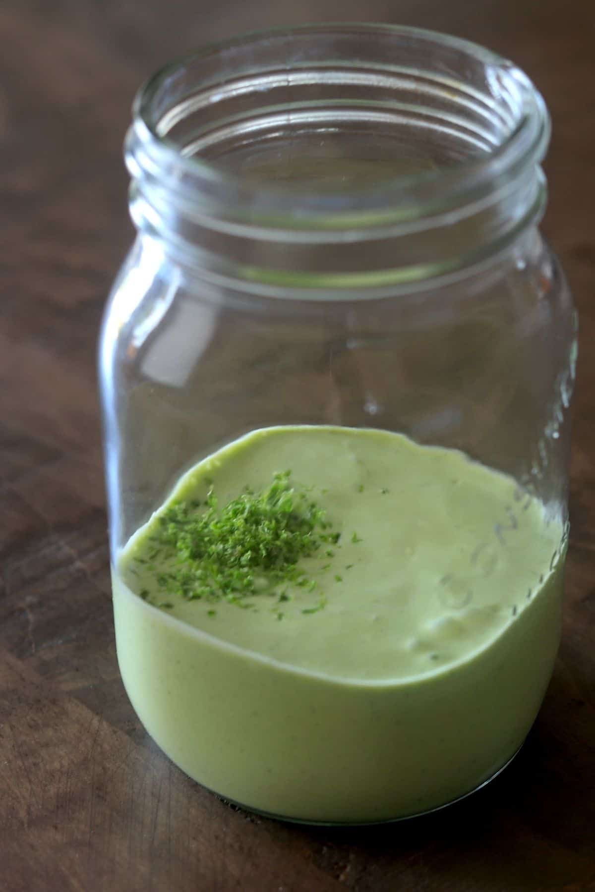 Cilantro Lime Crema in a jar