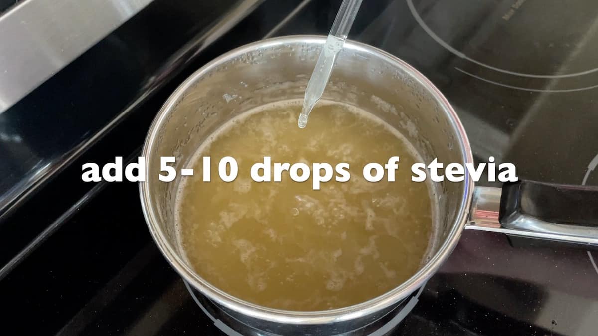 adding stevia to simple syrup