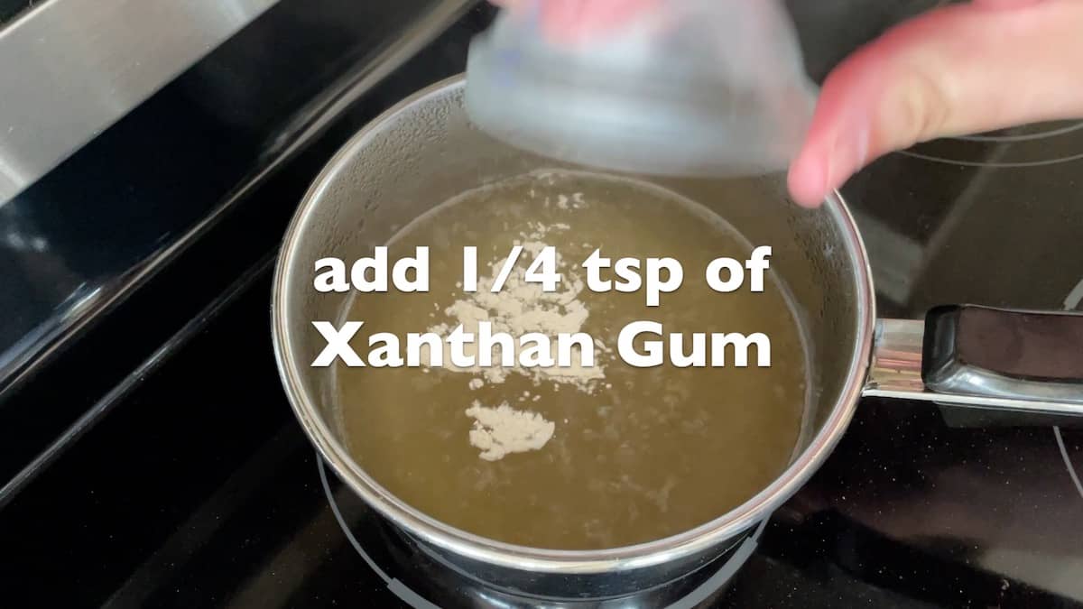 adding xanthan gum to simple syrup