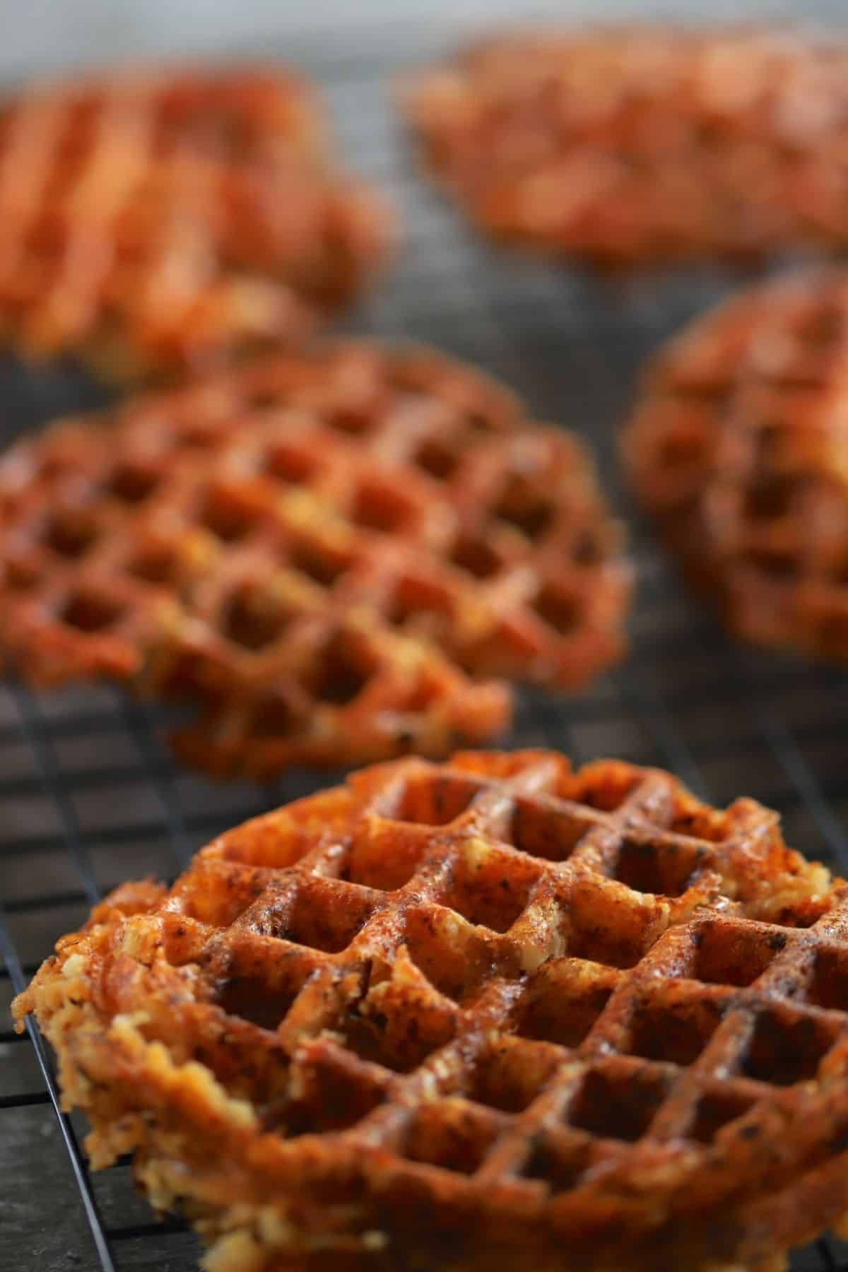 waffles on the cooling rack