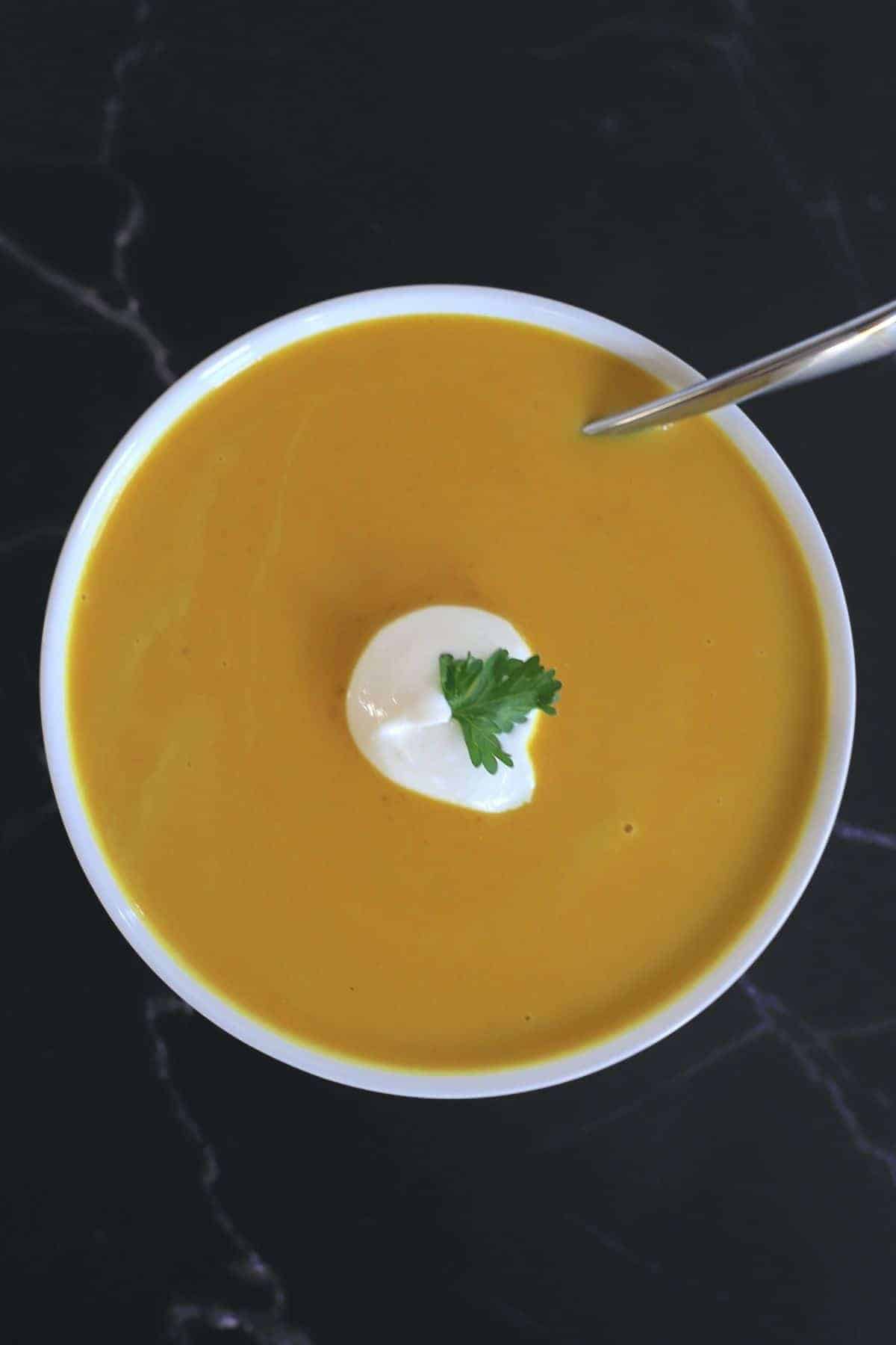 Creamy Keto Pumpkin Curry Soup - Only 4 Net Carbs Per Serving