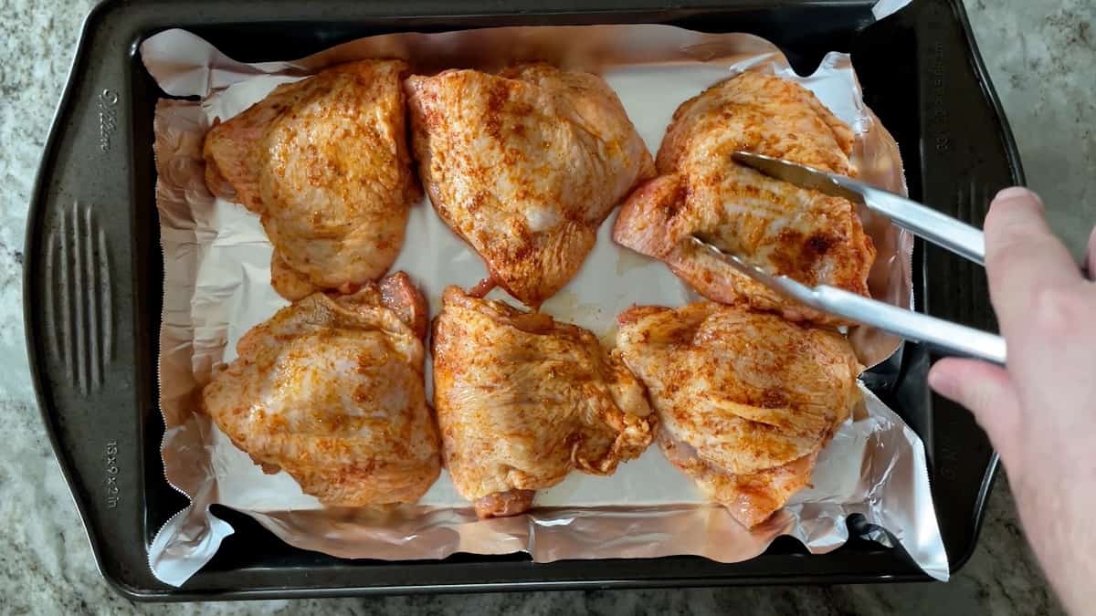 Chicken in baking pan