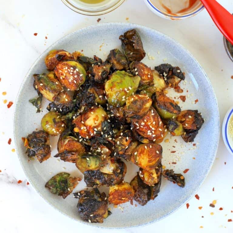 Low Carb Asian BBQ Brussels Sprouts (Air Fryer) I Hacked Diabetes