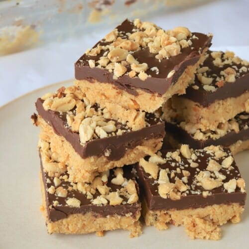 No-Bake Diabetic Chocolate Chip Peanut Butter Bars - I Hacked Diabetes