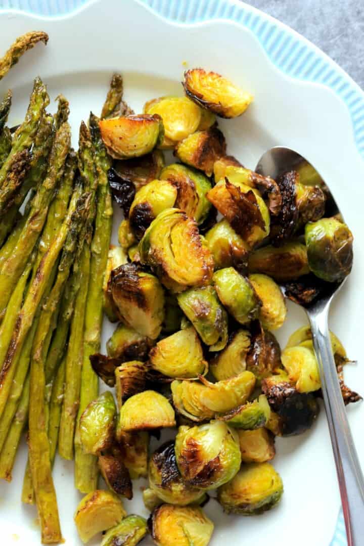 Roasted Brussels Sprouts and Asparagus I Hacked Diabetes
