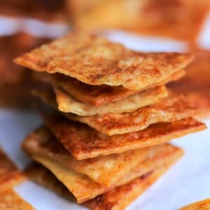 cinnamon toast crunch crackers stacked on top of each other.