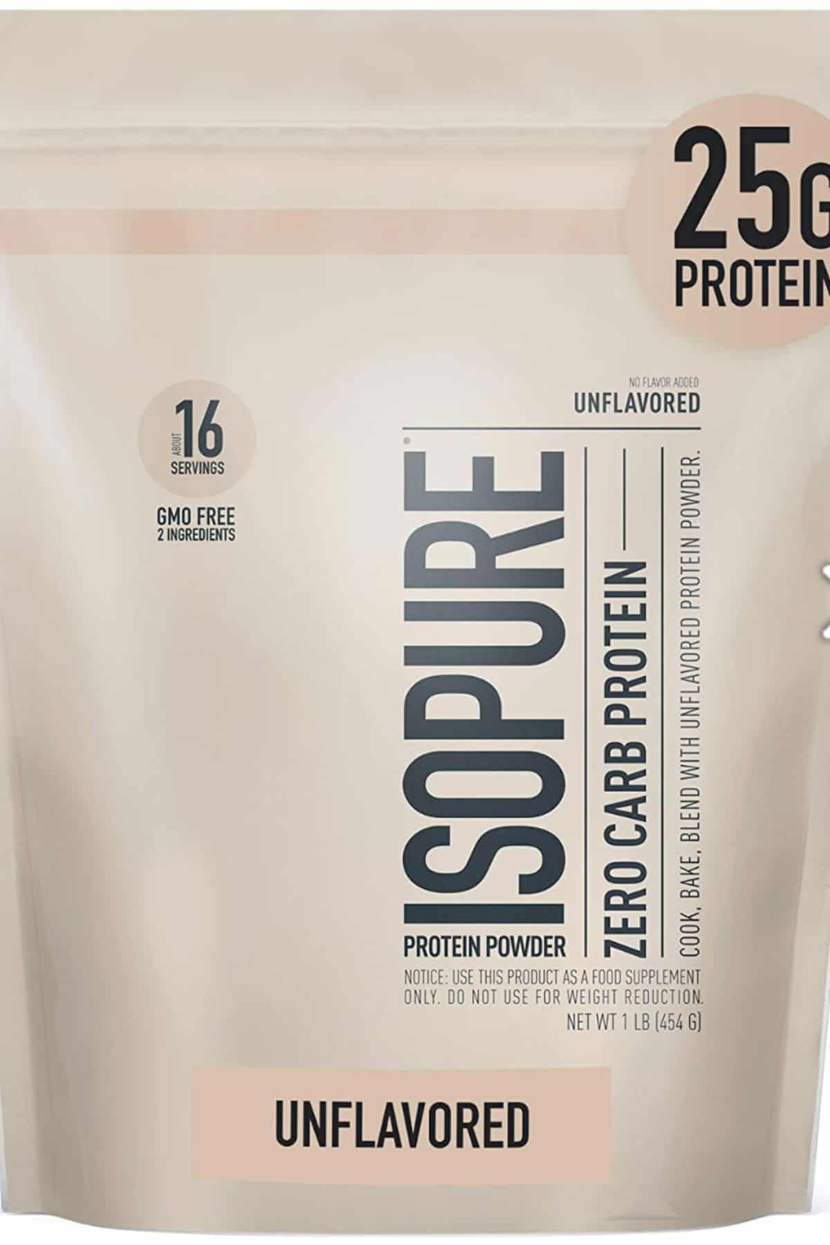 Isopure protein powder.