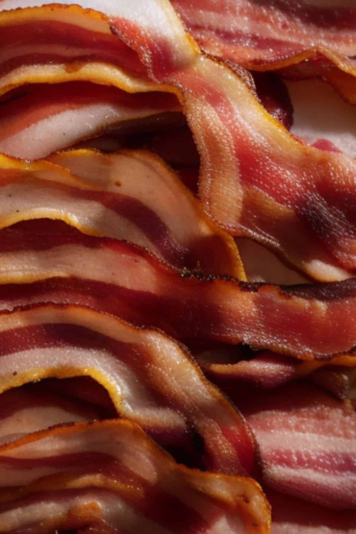 strips of cooked bacon.
