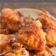 Chicken thighs baked in the oven with special seasoning blend to make them extra tasty and crispy. #keto #lowcarb