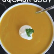 bowl of butternut squash soup.