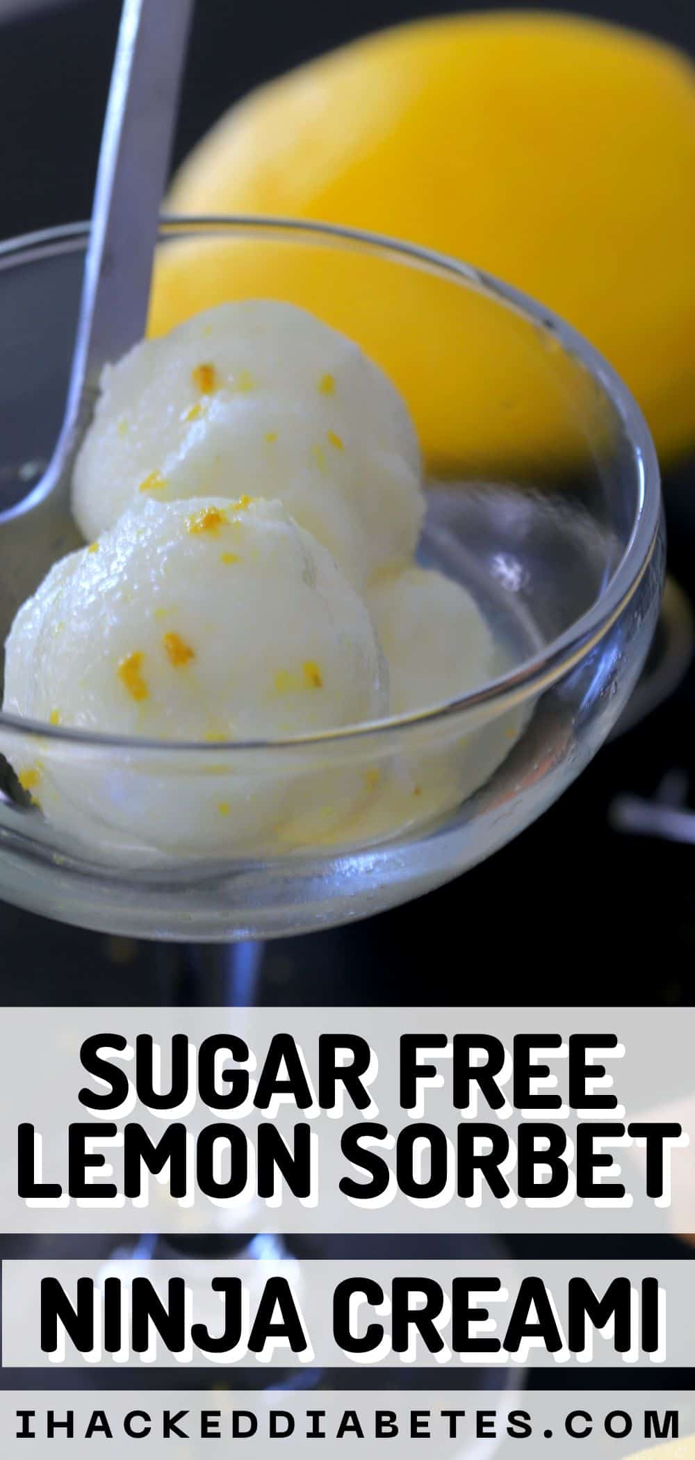 Ninja Creami Lemon Sorbet (Sugar Free) I Hacked Diabetes