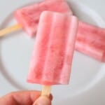 holding a sugar free popsicle.