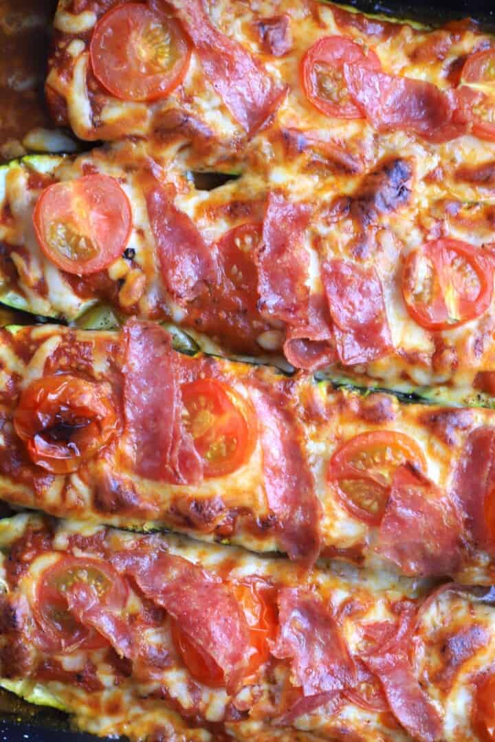 Low Carb Zucchini Pizza Boats (oven Or Air Fryer) - I Hacked Diabetes