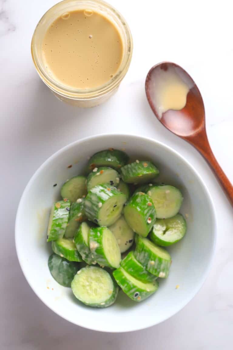 Cucumber Roasted Sesame Dressing Salad Recipe I Hacked Diabetes
