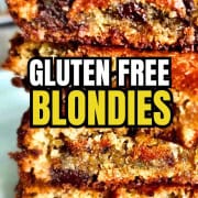 Stacked gluten free blondies.