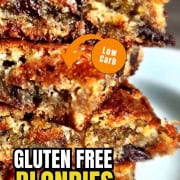 Stacked gluten free blondies.