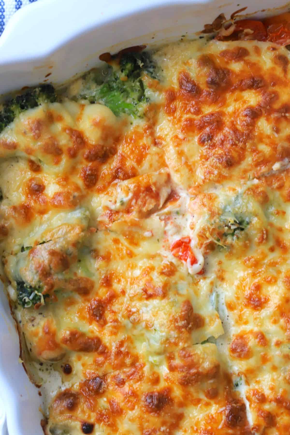 Low carb italian chicken veggie casserole.