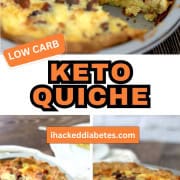 Keto quiche in a pie pan.
