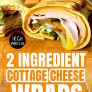 2 ingredient cottage cheese wrap pin for pinning.