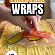 2 ingredient cottage cheese wrap pin for pinning.