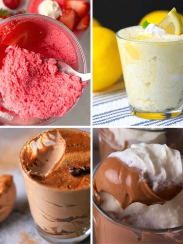 High protein mousse recipes feature image.