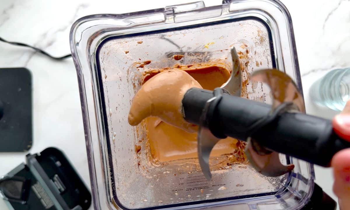 Blended ingredients in the blender.