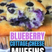 Blueberry cottage cheese muffins.