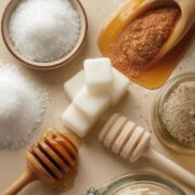 Variety of low carb sweeteners.