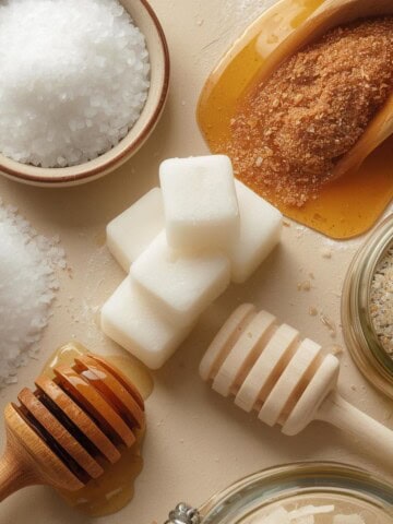 Variety of low carb sweeteners.