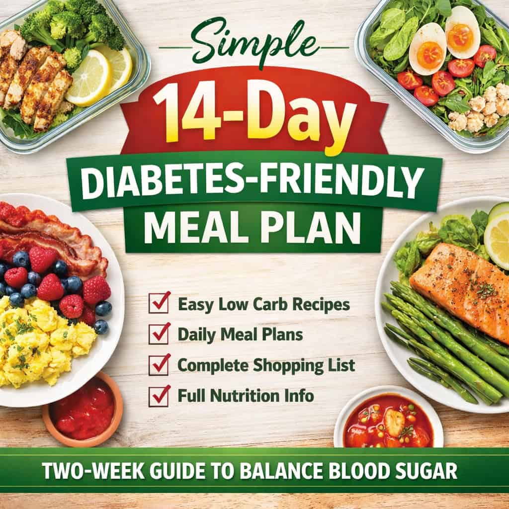 Simple 14-Day Diabetes-Friendly Meal Plan book cover