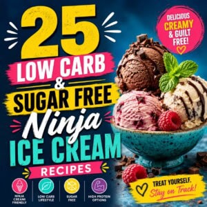Ninja creami recipe ebook image cover page.